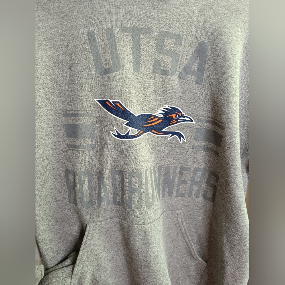 UTSA Roadrunners Gray Large Hoodie NCAA Casual Texas Football Gym Yoga Activewea